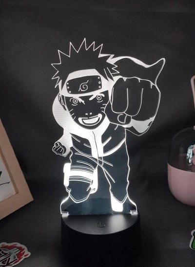 Japanese Anime Figure Protagonist Uzumaki 3D RGB Neon Led Night Lights Birthday Gift S for Friends Lamps Bedroom Manga Decor - With _ Remote