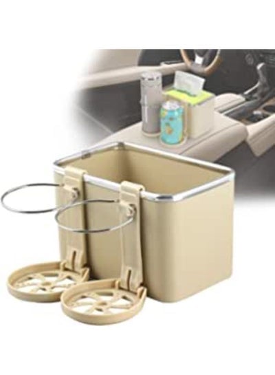 Car Center Console Seat Organizer Car Storage Box for Water Cup Tissue Paper Cellphones Keys Storage
