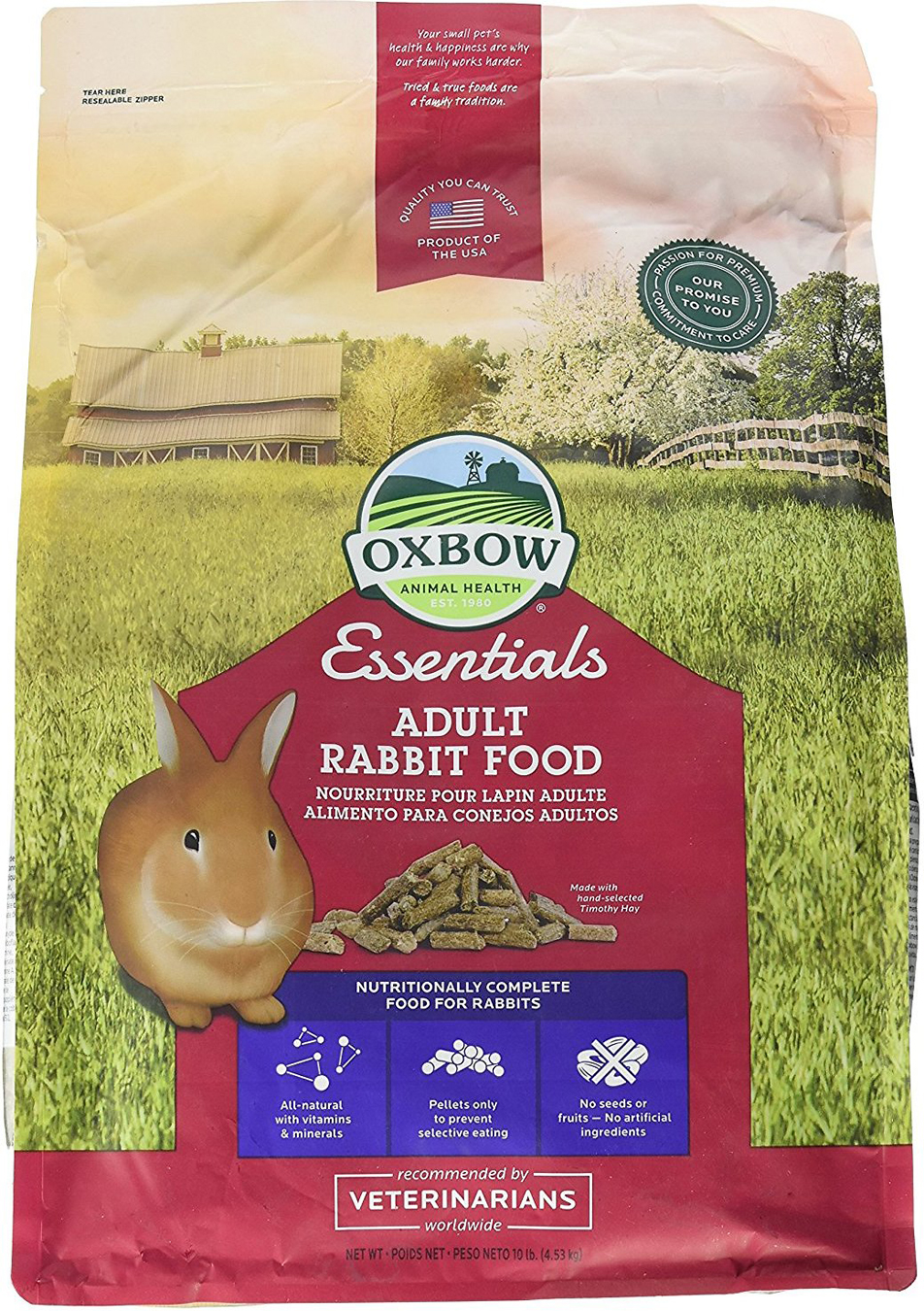 Oxbow Ess Adult Rabbit EUA 10 lb