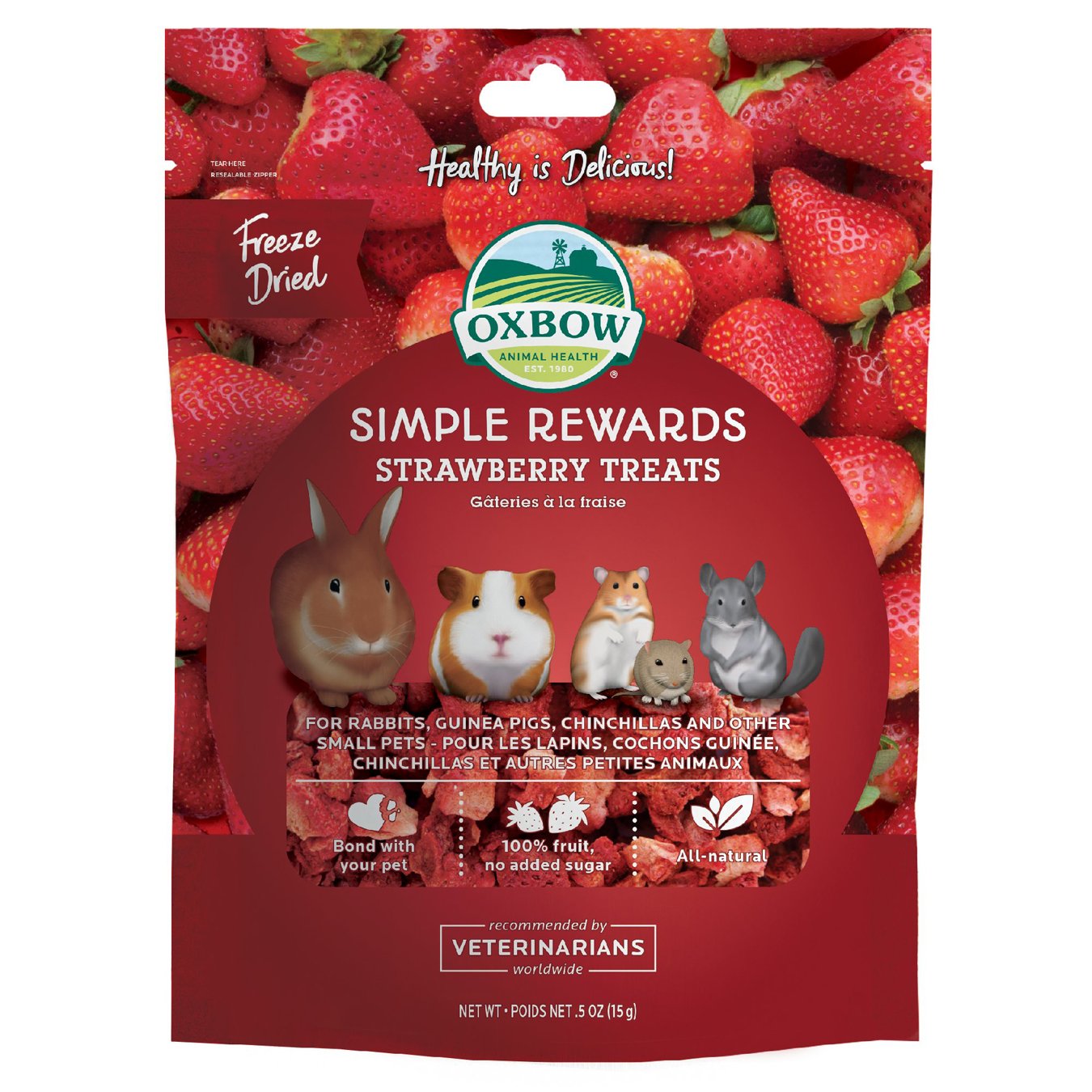 Oxbow Strawberry Treat Simple Rewards 15g