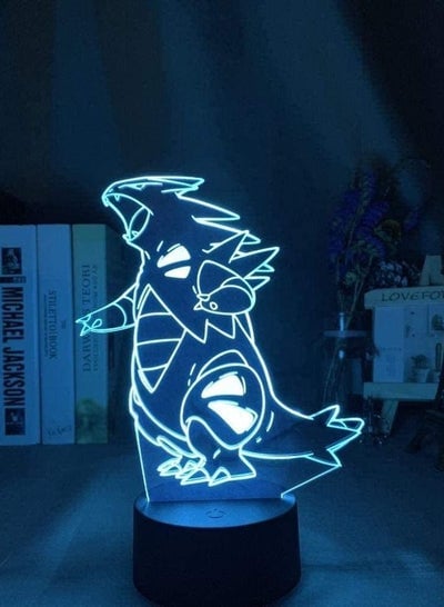 3D Illusion Lamp LED Multicolor Night Light Acrylic Tyranitar Figure for Kids Room Decor Touch Sensor Color Changing Go Gift Children s Sleep Lamp