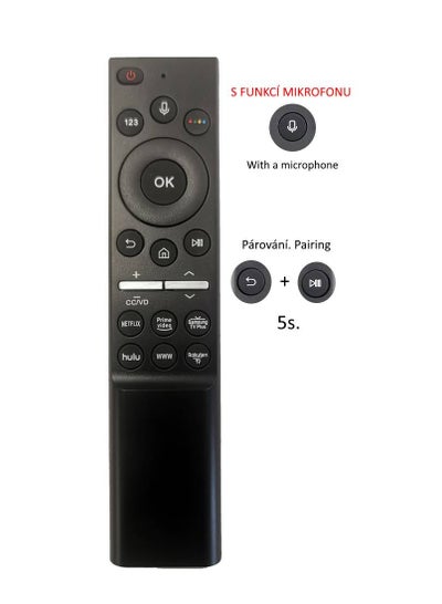 Voice Bluetooth Universal Remote Control for All Samsung Smart LCD LED UHD QLED 4K HDR TVs with Netflix, Prime Video, Samsung TV Plus, hulu, WWW, Rakuten-TV Buttons