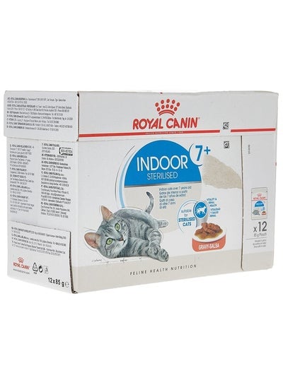 Royal Canin FHN Wet Food Pouches for indoor use, more than 7 pieces, 12 x 85 gm, for feeding cat breeds