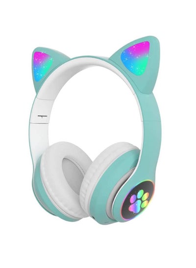 Wireless Headphones, Headphone Over Ear, Kids Headphones, Cat Ear LED Light Up Bluetooth Foldable HD Stereo Sound for PC/Phone/iPad/Study/Travel