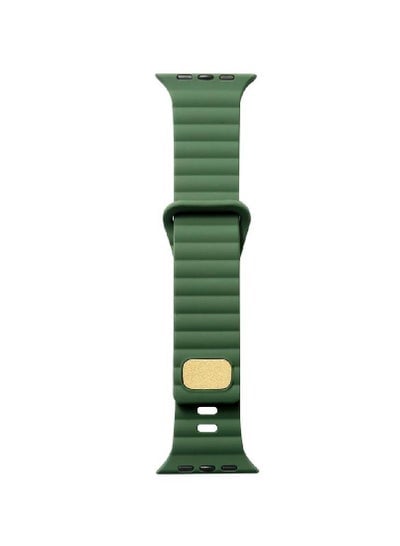 Replacement Sport Silicone Strap breathable design Compatible with 42/44/45/49mm Sizes Green