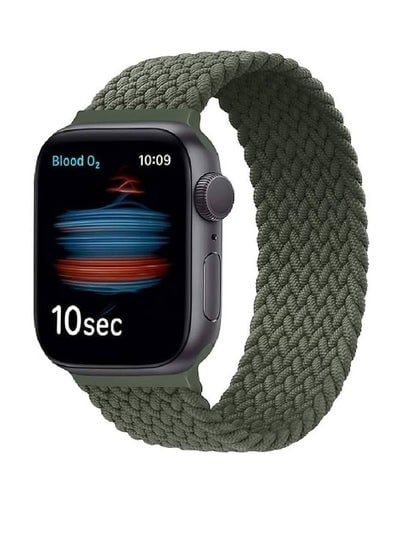 Braided Solo Loop Watch Band Compatible for Apple Watch Series 1/2/3/4/5/6/7/SE with 44mm 42mm Elastic Nylon Straps (Mint Green - )