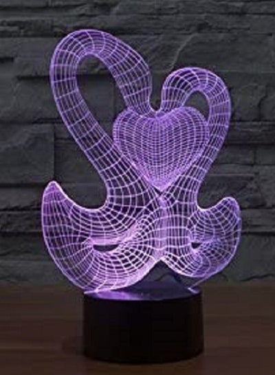 3D Illusion Atmosphere Night Light Lamp Touch Control Light 7 Colors for Desk Table, Home Decoration, Corner Piece, Playroom, Office, Kids Room, Birthday Gift 2 SWAN