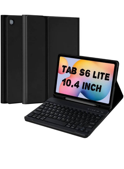 Keyboard Case For Samsung Galaxy Tab S6 Lite 10.4 2022/2020 Cover Case With Detachable Keyboard Black
