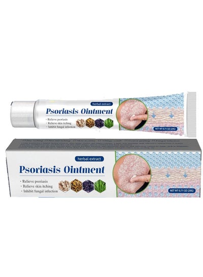 1pc Antibacterial Cream for Psoriasis and Eczema Antifungal Cream Helps Eczema, Anti-Itch Cream with Gentle and Safer Herbal Ingredients Relieves Itching for Face and Body Quickly