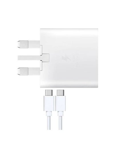 compatible Samsung UK Travel Adaptor, 45W with USB Type C Cable - White