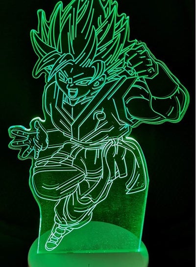 3D Illusion Night Lights Seven Dragon Ball Z Goku Vegeta Night Lamp USB Touch and Remote Control 7 Color Changing Decor Night Light Gifts (Goku A)