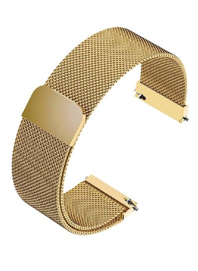 Adjustable Stainless Steel Mesh Replacement Watch Straps for Women Watches 20mm Gold