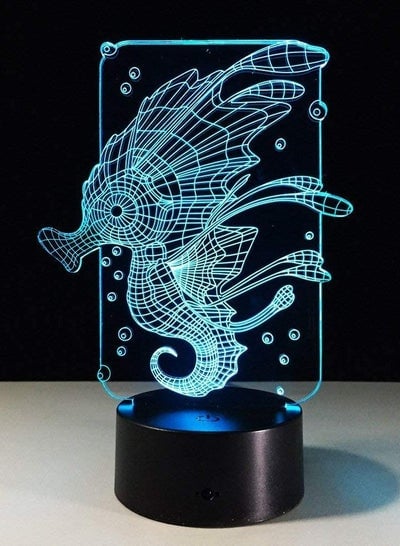 7 Color Seahorse 3D Led night light Atmosphauml; re table lamp lighting Heiszlig; s home decoration Fuuml r Kinderfreunde Groszlig; it gift