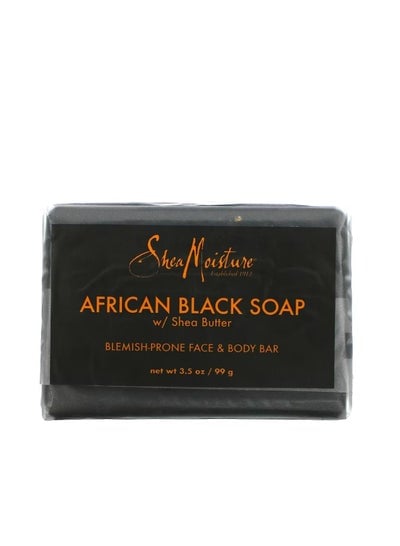 SheaMoisture  Blemish Prone Face & Body Bar  African Black Bar Soap with Shea Butter 3.5 oz (99 g)