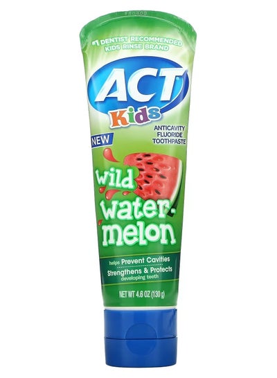 Act Kids Anticavity Fluoride Toothpaste Wild Watermelon 4.6 oz 130 g