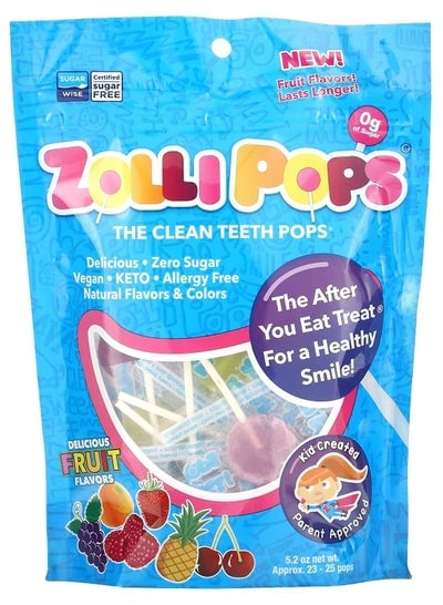 Clean Teeth Pops Fruit Flavors Approx  Pops 5.2 oz
