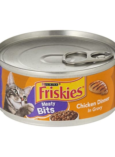 Friskies Gravy Wet Cat Food, Meaty Bits Chicken Dinner - 5.5 Oz. Can