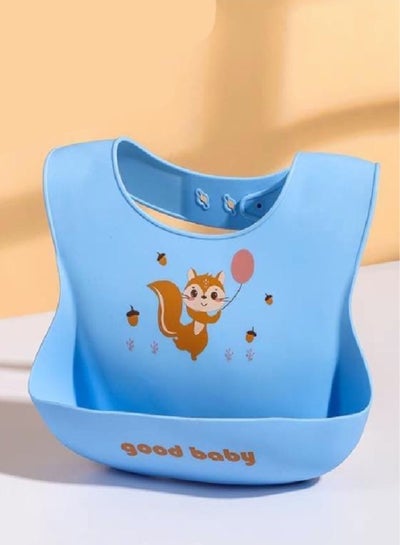 Silicone Baby Bib 3D Printed Baby Bibs Adjustable With Wide Food Catcher Pocket Soft And Easily Wipe Clean For Infant Toddler