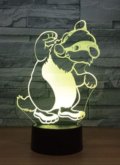 Cute Dog Bear Illusion 3D Lamp Led 7 Color Change Touch Led 3D Night Light Kids Lamp Baby Sleeping Usb Desk Lamp