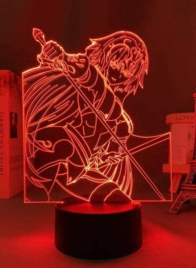 Multicolour 3D Night Light Anime Illusion LED Decor Anime 3D Light Fate Grand Order Jeanne Alter for Bedroom Decor Birthday Gift Manga Fate Grand Order Jeanne Alter LED Night Lamp