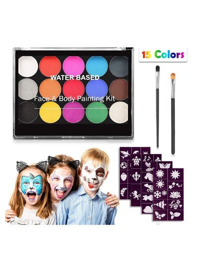 Brain Giggles Face and Body Painting Kit Non-toxic Washable Professional Palette for Halloween Party Holiday Party Suitable for Kids Boys and Girls