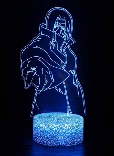 3D LED MultiColored Multicolor Night Light  Japan Anime Naruto Uchiha Series Theme Light  Hoom Decorate 7/16 Color Change Sensor Touch Table Lamp  USB Powered