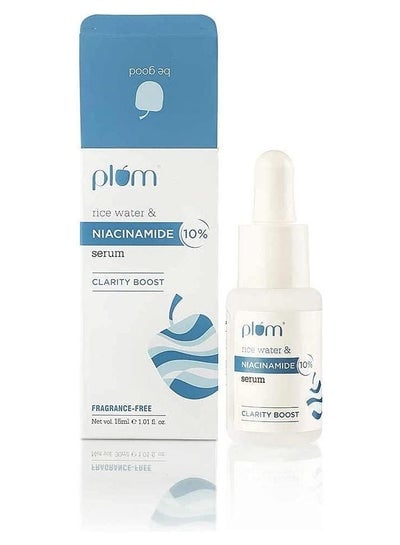 10% Niacinamide Face Serum with Rice Water | Vitamin B3 with Japanese Fermented Rice Water | For Clear, Blemish-Free, Bright Skin | Suits All Skin Types | Fragrance-Free | 15 ml
