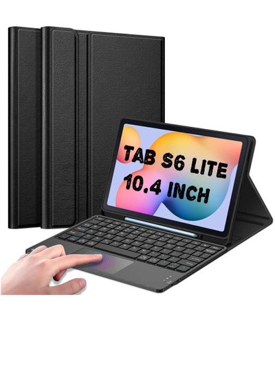 Keyboard Trackpad Case For Samsung Galaxy Tab S6 Lite 10.4 2022/2020 (SM-P610/P613/P615/P619) Cover Case With Detachable Keyboard Black