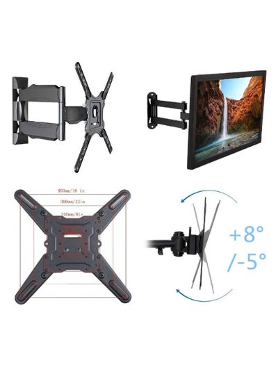 TV LCD Monitor Wall Mount Full Motion Swing Out Tilt Swivel Articulating Arm Angle Adjustable for Flat Screen TVs 32 to 55 Inch