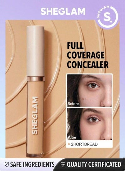 Full Coverage Concealer-Shortbread Matte Liquid Concealer Long Lasting Brightening Color Corrector Weightless All-Day Long Lasting Hydrating Concealer