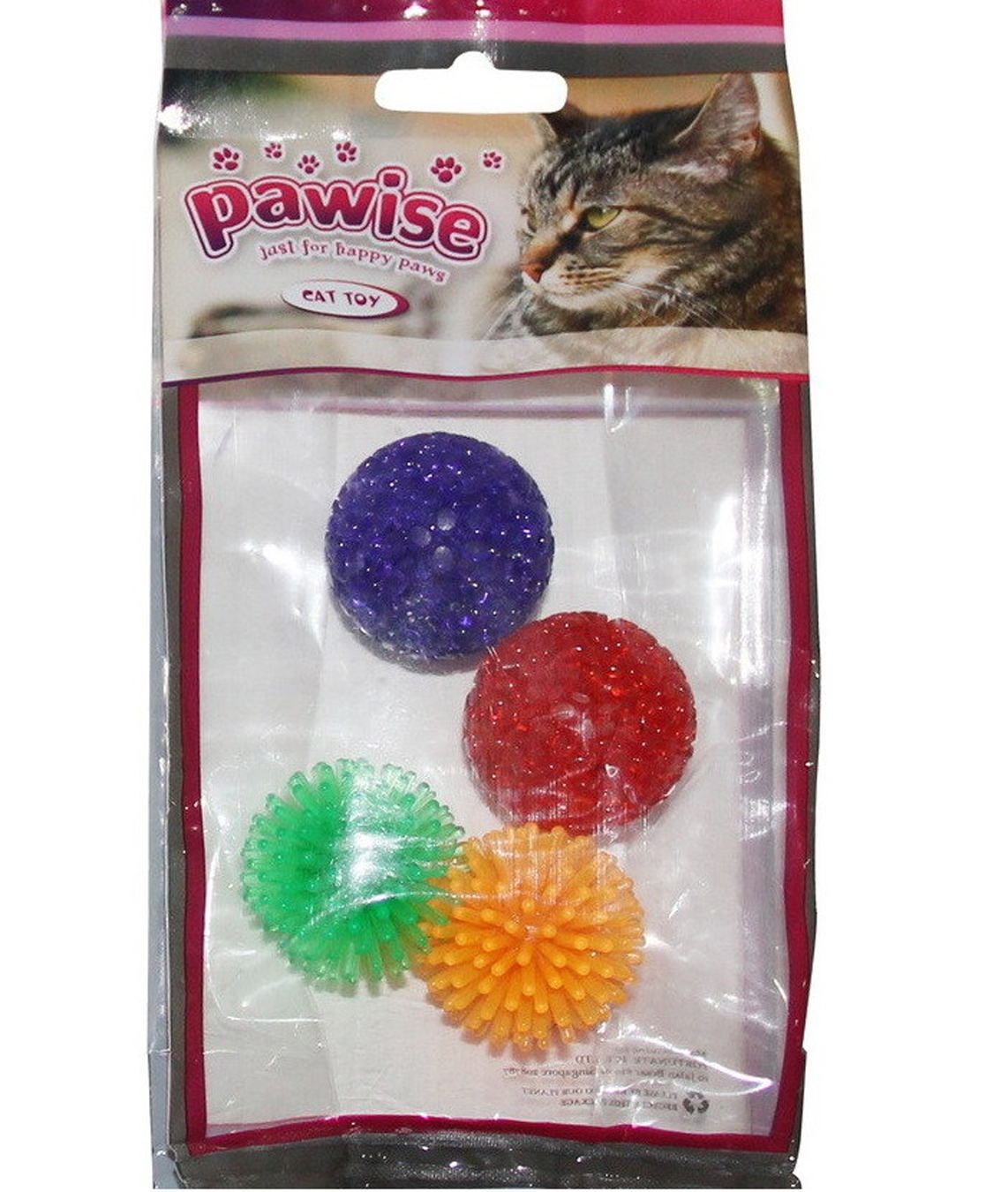 Pawise glitter ball 4pcs