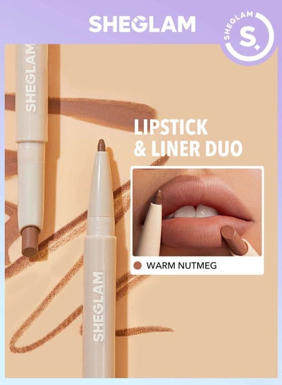 Shiglam Glam Lipstick and Liner 101 Duo-Warm Nutmeg 2 in 1