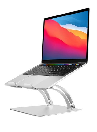 Aluminum Laptop Stand Desktop Laptop Holder Notebook Riser Mount with Antiskid Silicone Pad for Library Office Coffee Shop