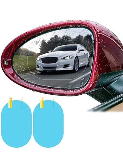 2 Pieces Car Rearview Mirror Film, Waterproof Rainproof Anti-mist Anti-glare Car Rearview Mirror Sticker Protective Film For Car, SUV, Van, Truck