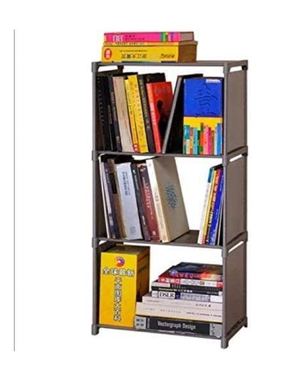Multi-Function Book Shelf, Bookshelf Bookcase Shelves, Simple Assembly Storage Organizer Shelf (Grey, 4 shelf)