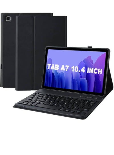 Keyboard Case For Samsung Galaxy Tab A7 10.4 Inch 2022/2020 Slim Lightweight Stand Cover Magnetically Detachable Wireless Bluetooth Keyboard Black