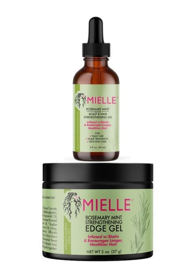 Miele Rosemary Mint Oil and Mask Oil and Mask 1 x Miele Hair & Mint Scalp & Rosemary Strengthening Oil 2 oz 1 x Miele Mint & Rosemary Strengthening Hair Mask 12 oz Contains over 30 nourishing essentia
