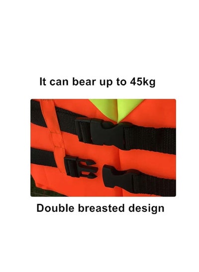 Dual Color Polyester Life Jacket for kids & adults - high visibility reflecting tape swim vest for water safety