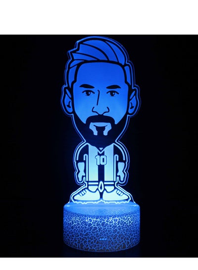 Football Player Lamp Touch and Remote Mode 3D LED Lamp Messi 7