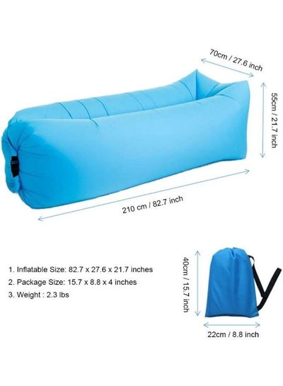 Inflatable Lounger Sofa Bed Sleeping Bag for Beach Camping Lake Garden