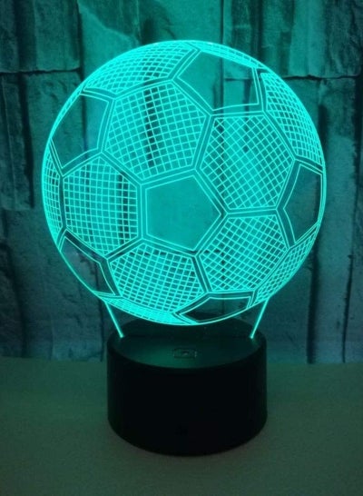 Room Football LED Colorful Gradient 3D Stereo Table Lamp Touch Remote USB Multicolor Night Light Desk Bedside Creative Decoration Gift Decoration LED Bed