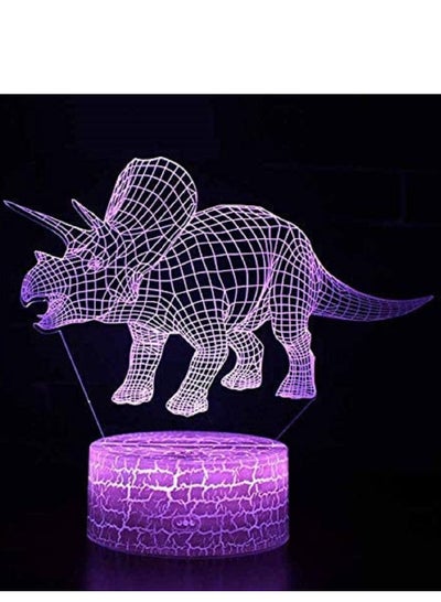 3D Illusion Dinosaur Novelty Toy Lamp 16 Color Led Touch Sleeping Nightlight Animal Light Glow In The Dark Toy Boys Birthday Gift Dinosaur Series