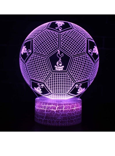 Five Major League Football Team 3D LED Multicolor Night Light Touch 7/16 Color Remote Control Illusion Light Visual Table Lamp Gift Light Team Tottenham HotSpur