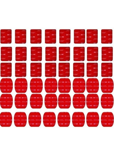 48 Pieces Red Adhesive Sticker Double Side Adhesive Tape Action Camera Accessories Kits for GoPro Hero