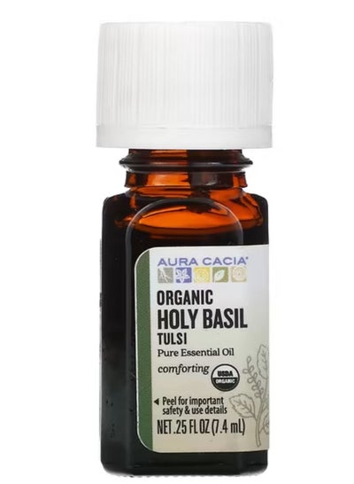 Pure Essential Oil Organic Holy Basil Tulsi 0.25 fl oz 7.4 ml