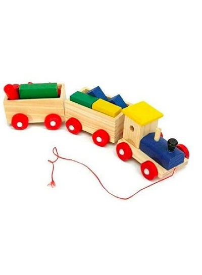Kids Baby Wooden Railway Train Stacking Sorting Educational Developmental Building Blocks Toys