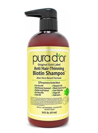 PURA D'OR Original Gold Label Anti-Hair Loss & Smoothing Shampoo