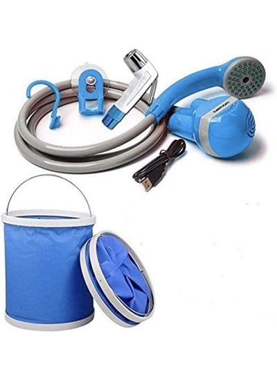 Outdoor Shower Foldable Bucket Kit For Travel and Camping