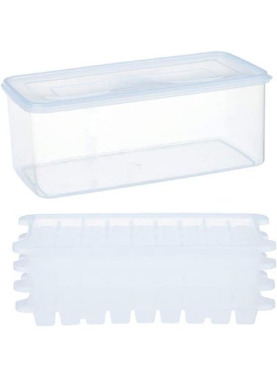 Ice Cube Tray with Lid and Container for Freezer