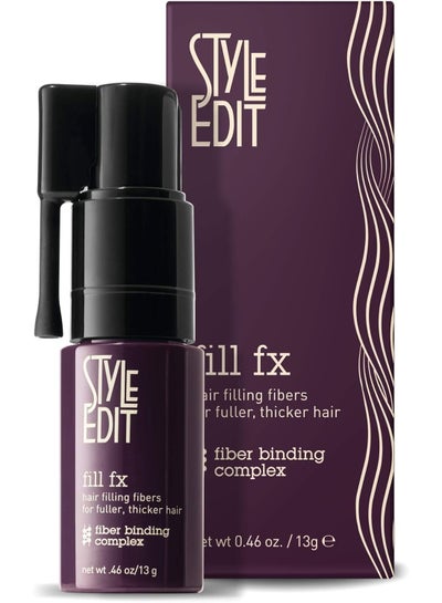 STYLE EDIT Instant Hair Building Fibers, for Thinning Hair or Bald Spots, Hair Loss Concealer, for Men And Women |BLACK|(Multiple Colors)